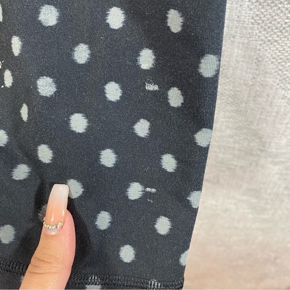 Lululemon Power Y Tank * Luon ghost dot black slate polka dots size 6 - Picture 9 of 9